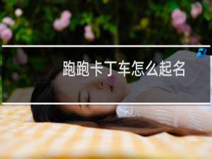 跑跑卡丁车怎么起名