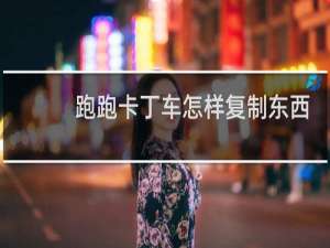 跑跑卡丁车怎样复制东西