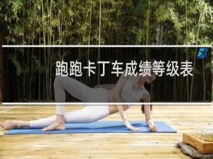 跑跑卡丁车成绩等级表