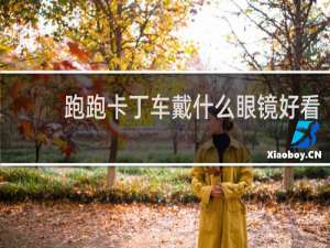 跑跑卡丁车戴什么眼镜好看