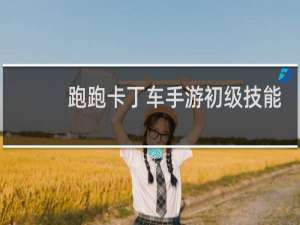 跑跑卡丁车手游初级技能