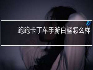 跑跑卡丁车手游白鲨怎么样