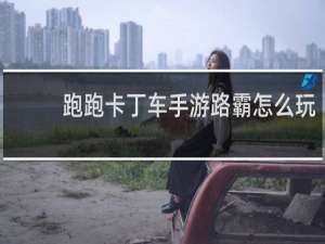 跑跑卡丁车手游路霸怎么玩