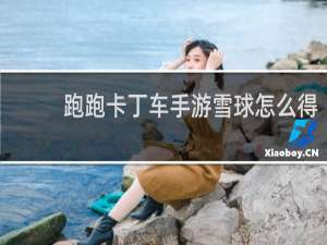 跑跑卡丁车手游雪球怎么得