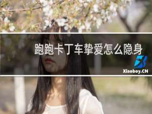 跑跑卡丁车挚爱怎么隐身