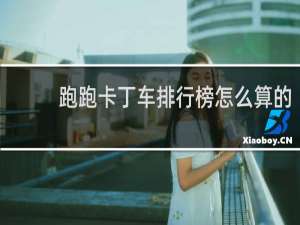跑跑卡丁车排行榜怎么算的