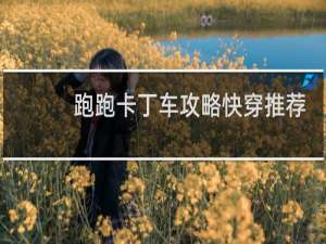 跑跑卡丁车攻略快穿推荐