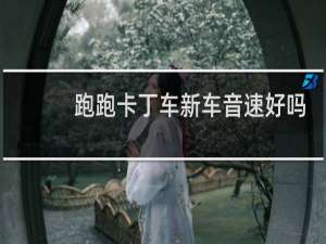 跑跑卡丁车新车音速好吗