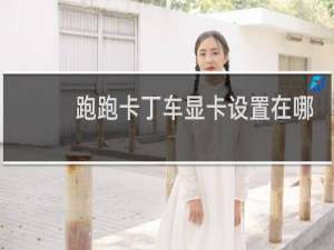 跑跑卡丁车显卡设置在哪