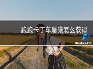 跑跑卡丁车晨曦怎么获得