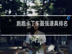 跑跑卡丁车最强道具排名