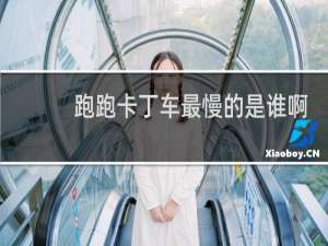 跑跑卡丁车最慢的是谁啊