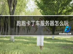 跑跑卡丁车服务器怎么玩