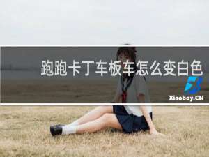 跑跑卡丁车板车怎么变白色