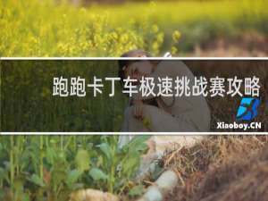 跑跑卡丁车极速挑战赛攻略