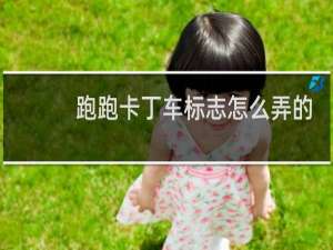 跑跑卡丁车标志怎么弄的