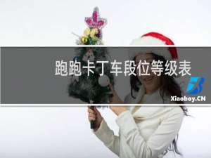 跑跑卡丁车段位等级表