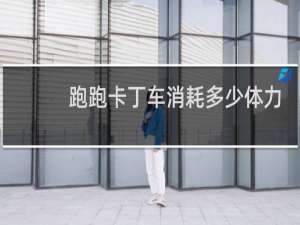 跑跑卡丁车消耗多少体力