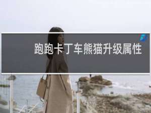 跑跑卡丁车熊猫升级属性