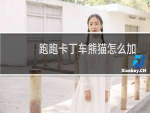 跑跑卡丁车熊猫怎么加