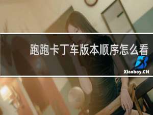 跑跑卡丁车版本顺序怎么看