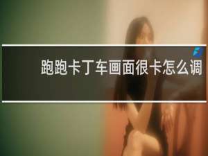 跑跑卡丁车画面很卡怎么调