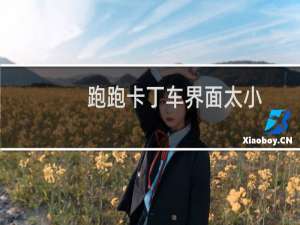 跑跑卡丁车界面太小