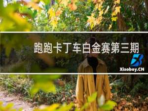 跑跑卡丁车白金赛第三期