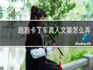 跑跑卡丁车真人文案怎么弄