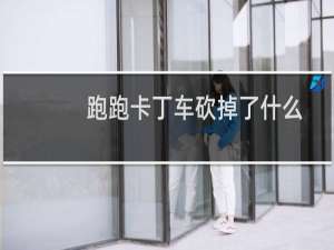 跑跑卡丁车砍掉了什么