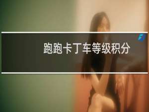 跑跑卡丁车等级积分