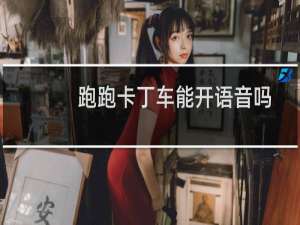 跑跑卡丁车能开语音吗