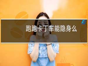 跑跑卡丁车能隐身么