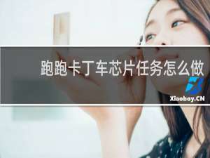 跑跑卡丁车芯片任务怎么做