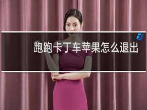 跑跑卡丁车苹果怎么退出