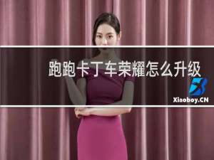 跑跑卡丁车荣耀怎么升级