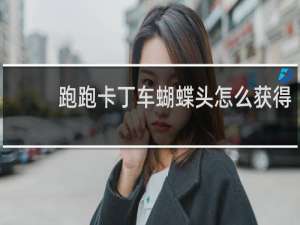 跑跑卡丁车蝴蝶头怎么获得