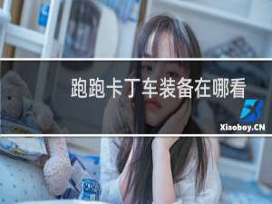 跑跑卡丁车装备在哪看