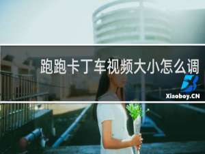 跑跑卡丁车视频大小怎么调