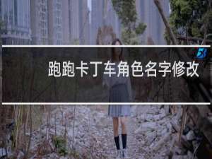 跑跑卡丁车角色名字修改