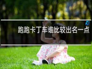 跑跑卡丁车谁比较出名一点