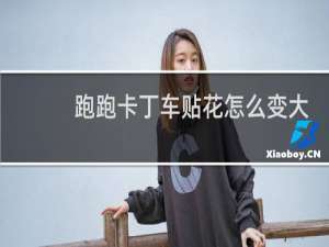 跑跑卡丁车贴花怎么变大