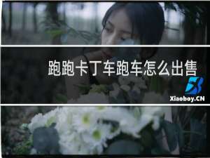 跑跑卡丁车跑车怎么出售