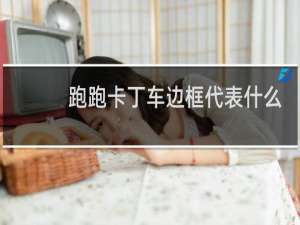跑跑卡丁车边框代表什么