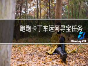 跑跑卡丁车运河寻宝任务