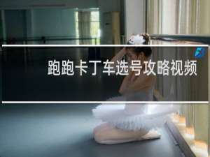 跑跑卡丁车选号攻略视频
