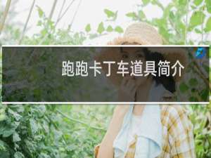 跑跑卡丁车道具简介