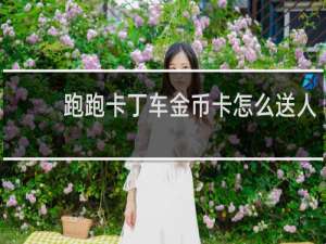 跑跑卡丁车金币卡怎么送人