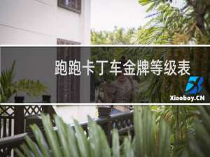 跑跑卡丁车金牌等级表