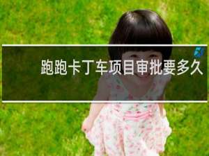 跑跑卡丁车项目审批要多久